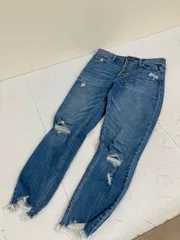 送料無料★Abercrombie&Fitch★ダメージデニムパンツ　ハイウエストデニムパンツ★サイズ27 #80116sii