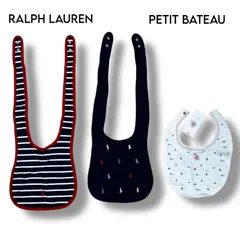 【RALPH LAUREN /PETIT BATEAU】美品　ベビースタイ 3点セット