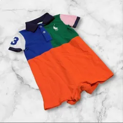 【ラルフローレン】（6M）ベビー ロンパース ポロシャツ マルチカラー 綿