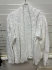 白アンゴラカーディガン