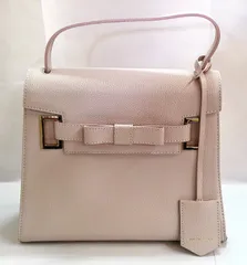 リMVR[宅80]0678 Samantha Thavasa サマンサタバサ エムシュシュ ハンドバッグ 2WAY リボン ピンクベージュ 中古品