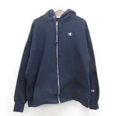 XL/古着 長袖 フルジップ チャンピオン Champion リバースウィーブ パーカー メンズ ワンポイントロゴ 大きいサイズ【spe】 25nov26