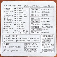 Global Networks ムイビエン Mac ショートカット 早見表 ステッカー 8x8cm 作業効率アップ MacBook デスクトップ対応 日本語 (ホワイト,  Mac1枚)