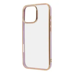 iPhone16ProMax ケース クリア ラベンダー ゴールド メタリック カラフル フレーム バンパー きらきら 透明 衝撃吸収 シンプル スマホ カバー ハイブリッド iPhone 2024 6.9inch ３眼 アイホン アイフォン プロマックスLU