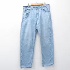W35/古着 ジーンズ Levis リーバイス 505 メンズ ヒゲ 薄紺 デニム 25nov26