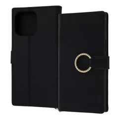 iPhone 14 Pro Max 手帳型 スマホ ケース カバー KAKU リング付 ブラック PU レザー 耐衝撃 カード 収納 ポケット ストラップホール 付 スタンド機能付き