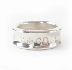 極美品★TIFFANY&Co. ティファニー ティファニー 1837 925 1997 ロゴデザイン ナロー リング・指輪 シルバー 日本サイズ7号相当 箱付き 重量7.02g レディース