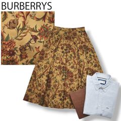 90s バーバリーズ Old BURBERRYS 花柄 総柄 プリーツ スカート - メルカリ