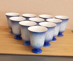 深川製磁 百年庵 紫なでしこ ペアワインカップ - メルカリ