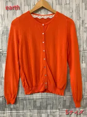 earth music&ecology レディース カーディガン オレンジ Sサイズ.txt【KH00266】