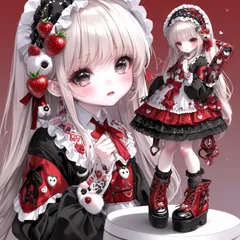 パネル生地　再販　可愛い女の子8柄C