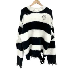 【中古美品】ERAR エラー er250591 ジップアームハイダメージハイギミックボーダーニット セーター 長袖 トップス 【147-260116-rs-07-fur】