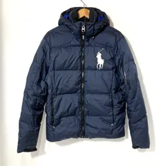POLO RalphLauren ポロ ラルフローレン ダウンジャケット ビッグポニー 防寒  メンズ XSサイズ ネイビー アウター A15681◆