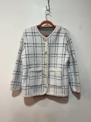 ツイード チェック ジャケットM