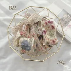 《数量限定》【訳あり】インド刺繍リボン 100gアソート A