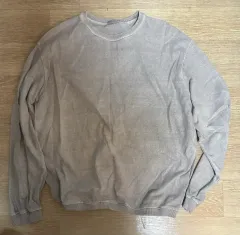 WHO'sガーメント ダイング ロング スリーブ (ライトグレー M)