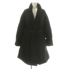 ルイルエブティック RUIRUE BOUTIQUE ダウンコート アウター ロング ベルト付き S 黒 ブラック /DF ■OS