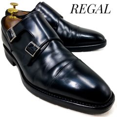 【REGAL 】ブラック ダブルモンクストラップシューズ美品24cm REGAL リーガル ダブルモンクストラップ 33ER 黒 ブラック 24.5cm 革靴
