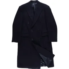 古着 Cecil Gee ダブルブレスト ピークドラペル カシミア チェスターコート 英国製 メンズL相当/evb032986