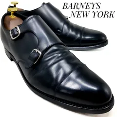 BARNEYS NEWYORK バーニーズニューヨーク ダブルモンクストラップ 黒 ブラック 26.5cm　革靴 ビジネスシューズ ドレス カジュアル 本革 本皮 メンズ