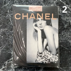 CHANEL ココマーク ブロックチェック柄 タイツ ピンク系 ①