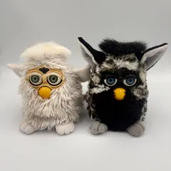 ■ ファービー ぬいぐるみ 2点まとめセット ホワイト ブラック ジャンクレトロ