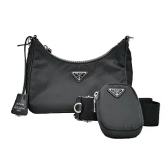 【名東】プラダ Re-Edition2005Re-Nylon ブラック シルバー金具 ナイロン ショルダーバッグ 1BH204 レディース その他