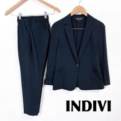 【美品】インディヴィ セットアップ ウエストゴム ジャケット38 パンツ36