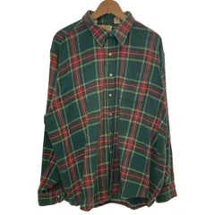 L.L.Bean　ネルシャツ　フランネル　チェックシャツ　長袖　トップス　レギュラーカラー　胸ポケット　オーバーサイズ　USA製　アウトドア　古着