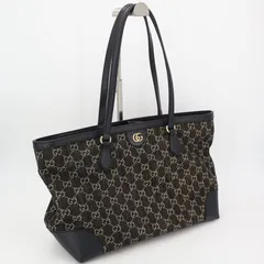 グッチ GUCCI オフィディア ミディアム トートバッグ 631685 ブラック GGジャカードデニム