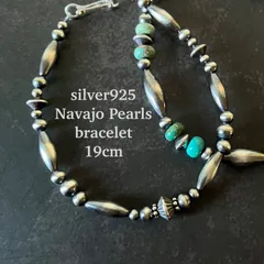 silver925ナバホパールづくしのブレスレット19cmメンズ lm.p@'?ff