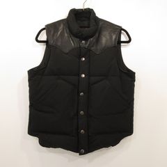 sugar caneダウンベスト 切替 牛革 黒 SC12340 古着 - メルカリ