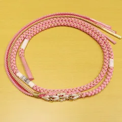 帯締め 振袖用 正絹 丸組 ピンク