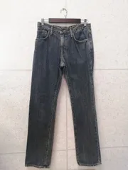 EDWIN エドウィン デニムパンツ 無地 革パッチ インディゴ 29サイズ