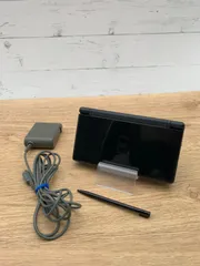 【動作OK・安心補償】 ニンテンドー DS Lite  ジェットブラック 本体  USG-001 動作確認済み 純正アダプター付属 0116-204