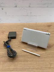 【動作OK・安心補償】 ニンテンドー DS Lite  クリスタルホワイト 本体  USG-001 動作確認済み 純正アダプター付属 0116-205