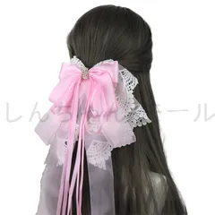 ビッグリボンバレッタ 大きめ 髪留め ロリータ ゴスロリ コスプレ 甘め 地雷系 病みかわ 量産型 クリップ付き