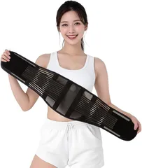 GRAND LOHAS 2026新設計x現役医師監修 メッシュ 腰サポーター 薄型 軽量 骨盤ベルト エアフィットベルト 二重加圧式 ズレにくい 通気性 スポーツ 作業 脱着簡単 男女兼用 (ブラック,  XXLサイズ)