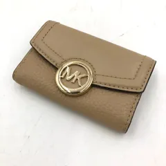 マイケルコース キーケース 6連 ベージュ レザー ゴールド金具 MKロゴ 小物