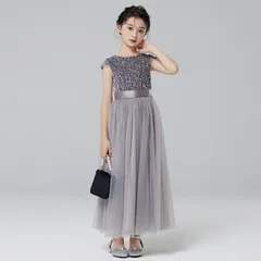 子供ドレス キッズ 女の子 ワンピースドレス 発表会ドレス ロングドレス 子供 フォーマル パーティー ガールズドレス ピアノ 子供服 卒業式