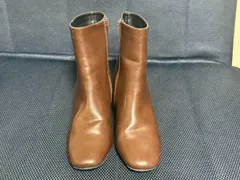 アウトレット セスト SESTO 高級ウッドヒールのスクエアトゥショートブーツ DWB65000 DBR M/23.5CM 中古品/送料無料/激安