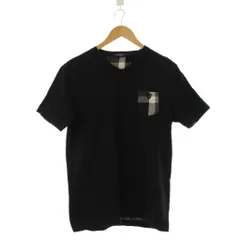 ブラックレーベルクレストブリッジ BLACK LABEL CRESTBRIDGE Tシャツ 3 黒 Vネック チェック柄 半袖 /JP