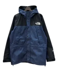 ザノースフェイス THE NORTH FACE MOUNTAIN LIGHT DENIM JACKET マウンテン ライト デニム ジャケット GORE-TEX ダブルジップ フーディー アウトドア 青 黒 ロゴ ブルー Lサイズ 104MT-2534