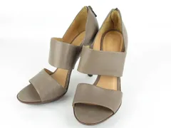 BOTTEGA VENETA ボッテガ・ヴェネタ ボッテガ・ヴェネタ レディース ハイヒール グレージュ パンプス サンダル バックファスナー バックジッパー 11cmヒール　ピンヒール 36 1/2 婦人 女性 イタリア製 rk8722のサムネイル