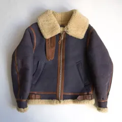 【美品/希少カラー】AVIREX【B-3 ムートンボンバージャケット】36 パープル アヴィレックス フライト レザー ジャケット 26010190
