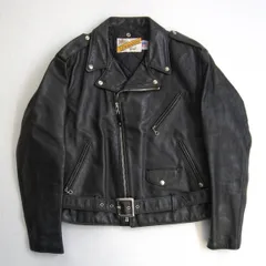 【美品/ビッグサイズ】SCHOTT【118/ダブルライダース ジャケット】46 レザー アメリカ製 ブラック ショット 26010226