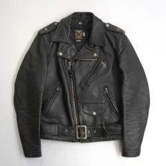 【雰囲気抜群】SCHOTT【613US/ワンスター ダブルライダースジャケット】36 USA製 ブラック ショット 26010236