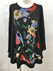 ファッションメッセージ FASHION MESSAGE カットソー M-L ブラック プルオーバー Aライン 未使用 2601WR070