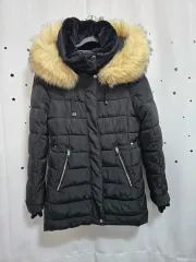 ザラ ブラック ファー フード ダウン アウター XS