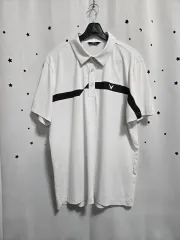 キャロウェイ 白 黒 バイカラー 半袖 ポロTシャツ 100